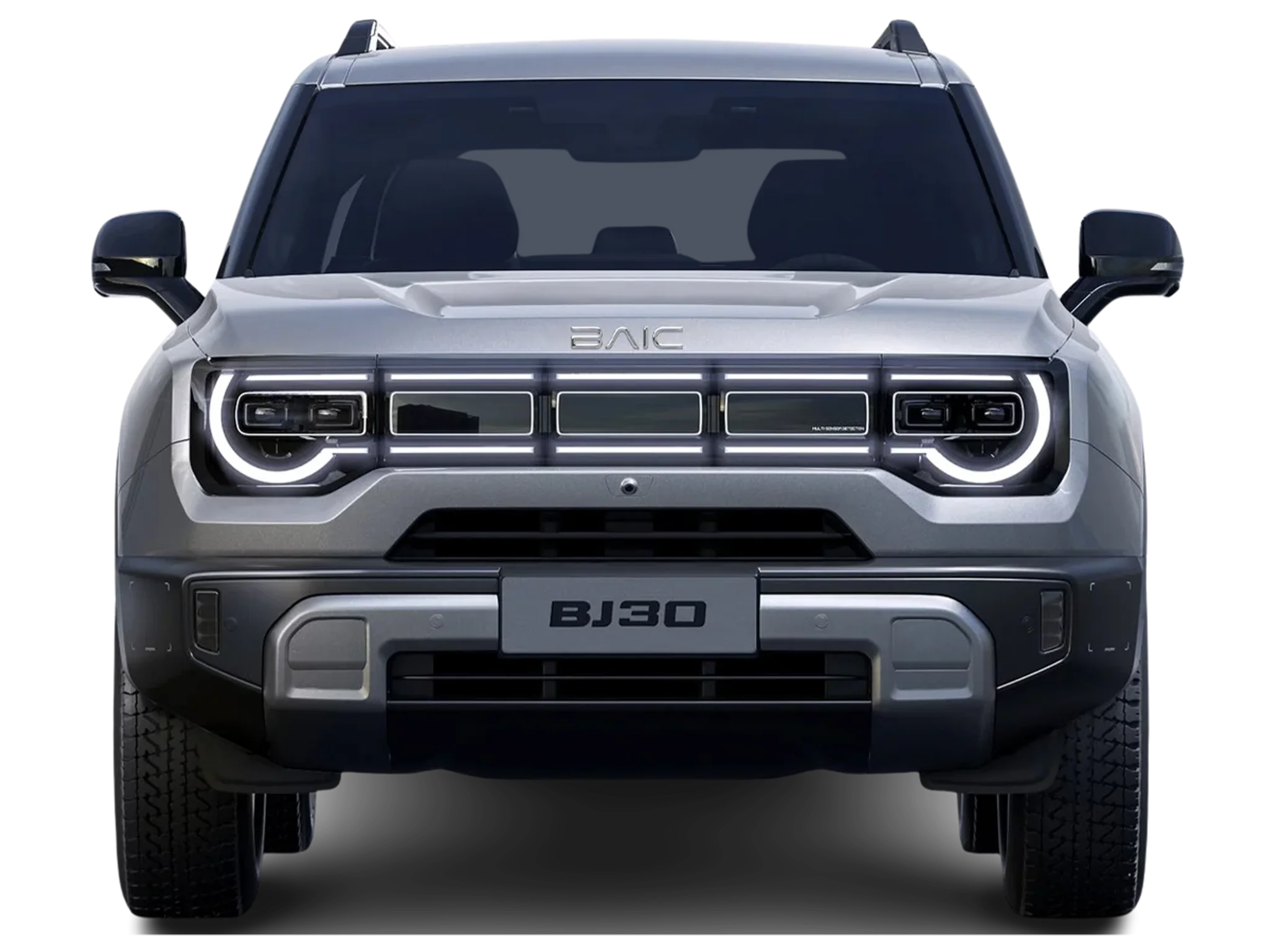 baic bj30 in grau von vorn aufgenommen