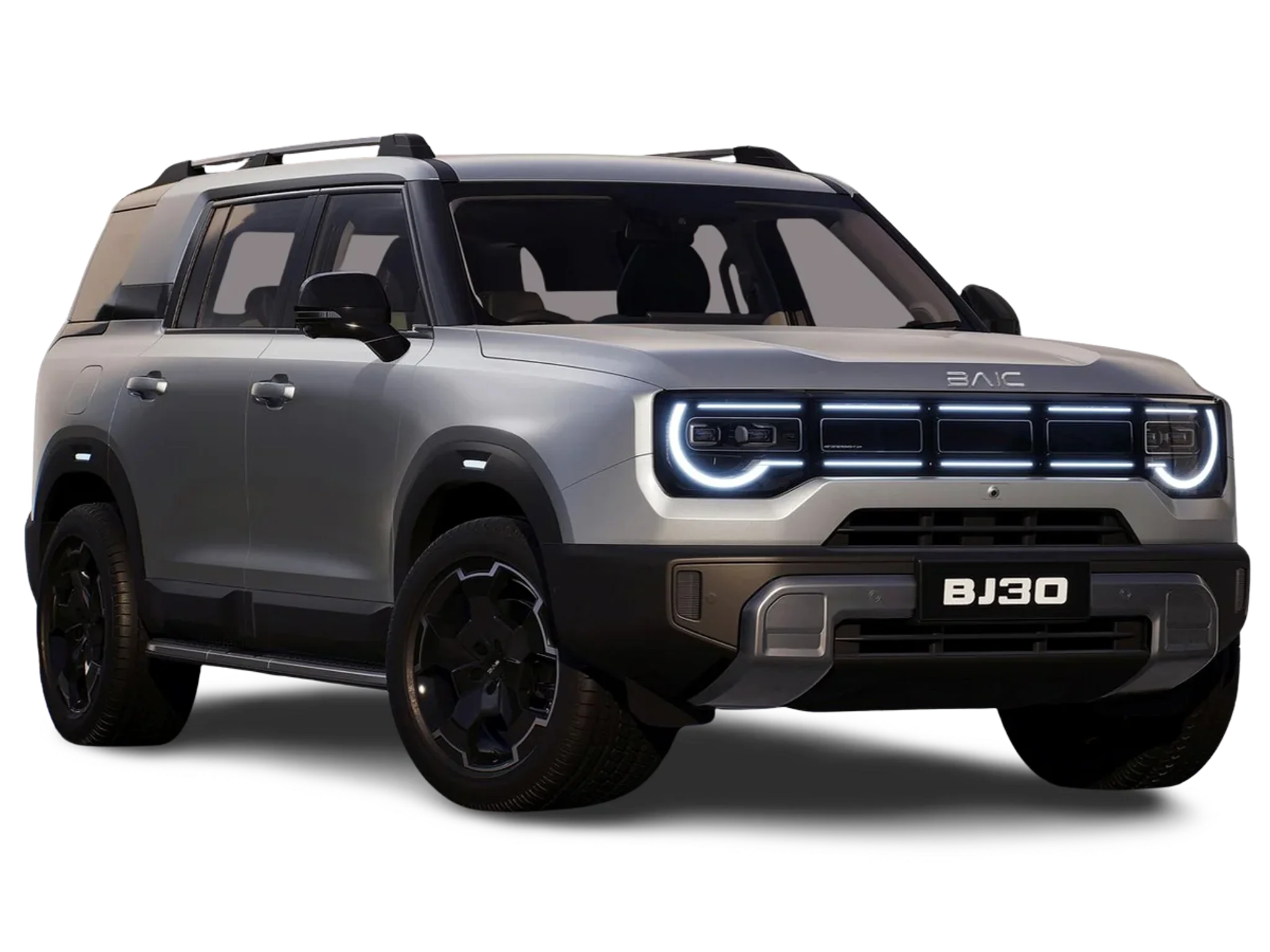 baic bj30 in grau von vorn rechts fotografiert