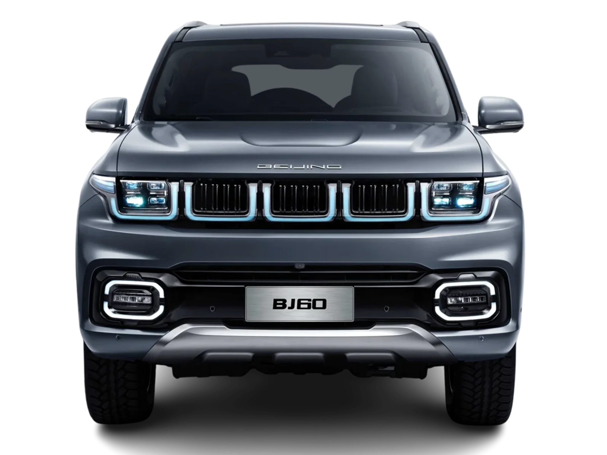 Baic BJ60 in Farbe grau von vorn fotografiert
