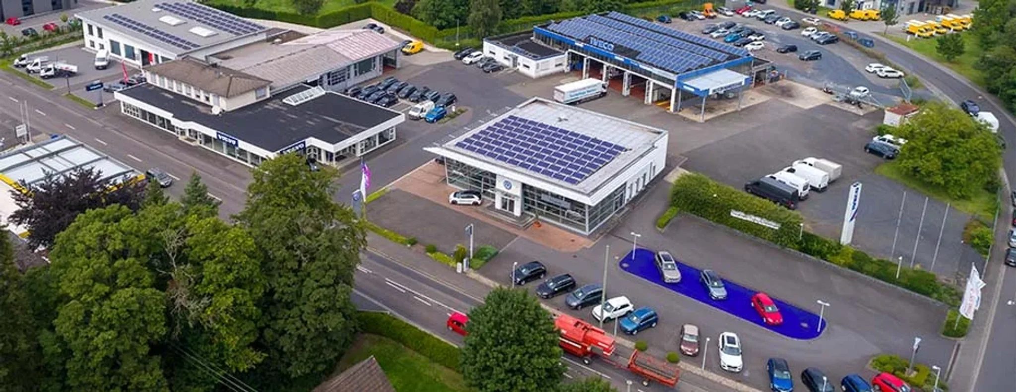 Autozentrale Sturm, Luftaufnahme