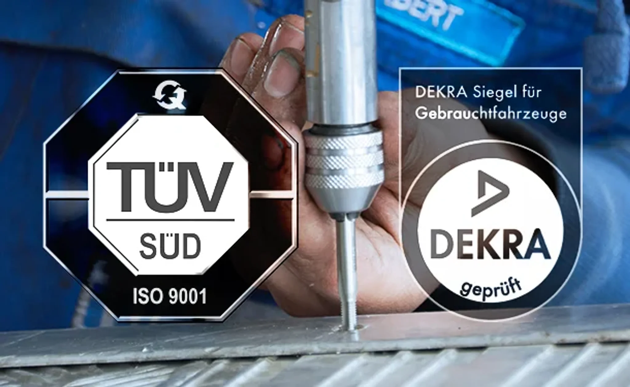 Abbildung der TÜV und Dekra Zertifizierung