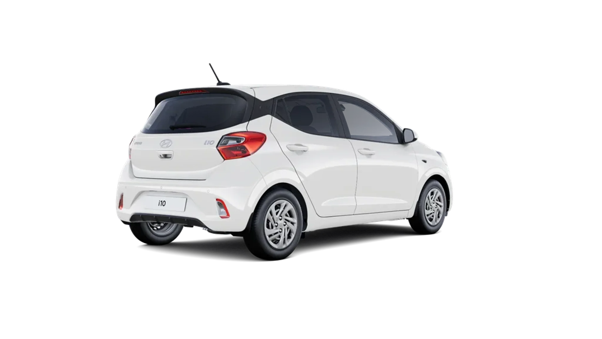 hyundai-i10 in weißansicht von schräg hinten