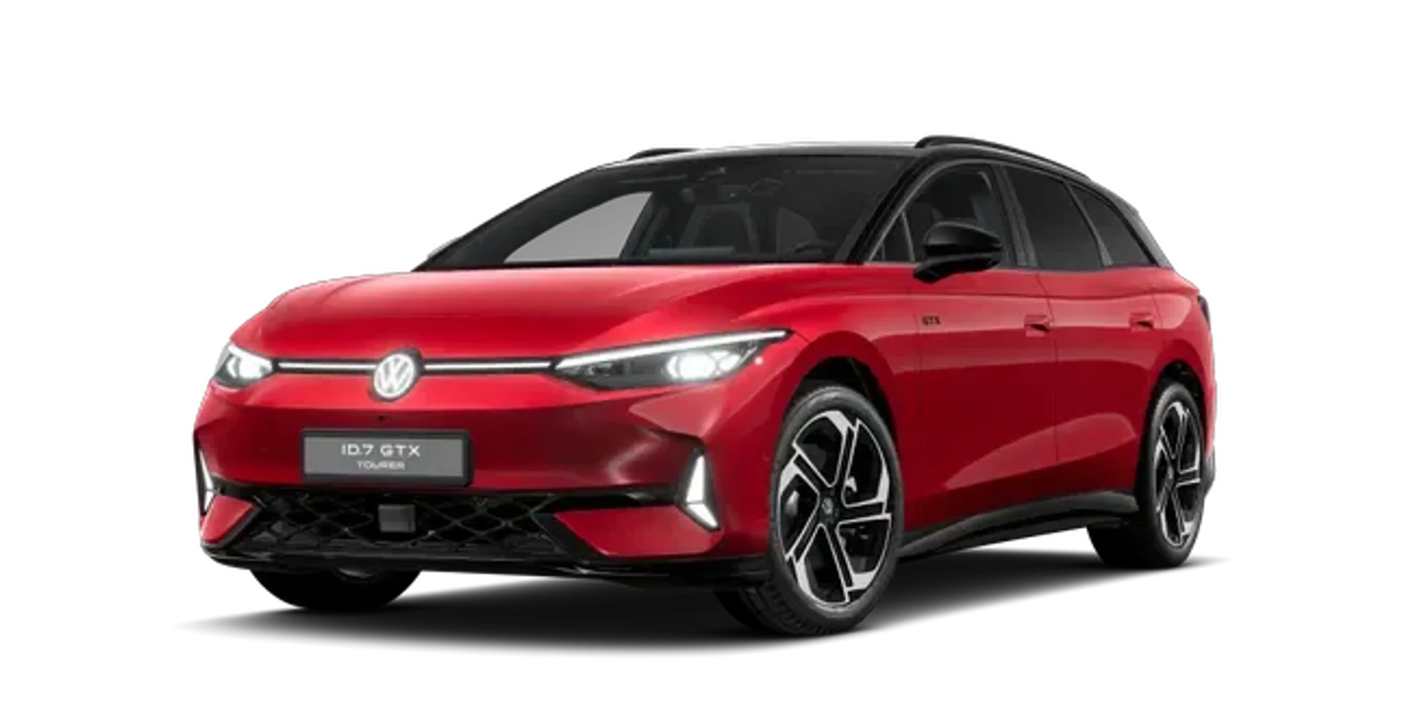 ID.7 Tourer in rot metallic von vorne links fotografiert