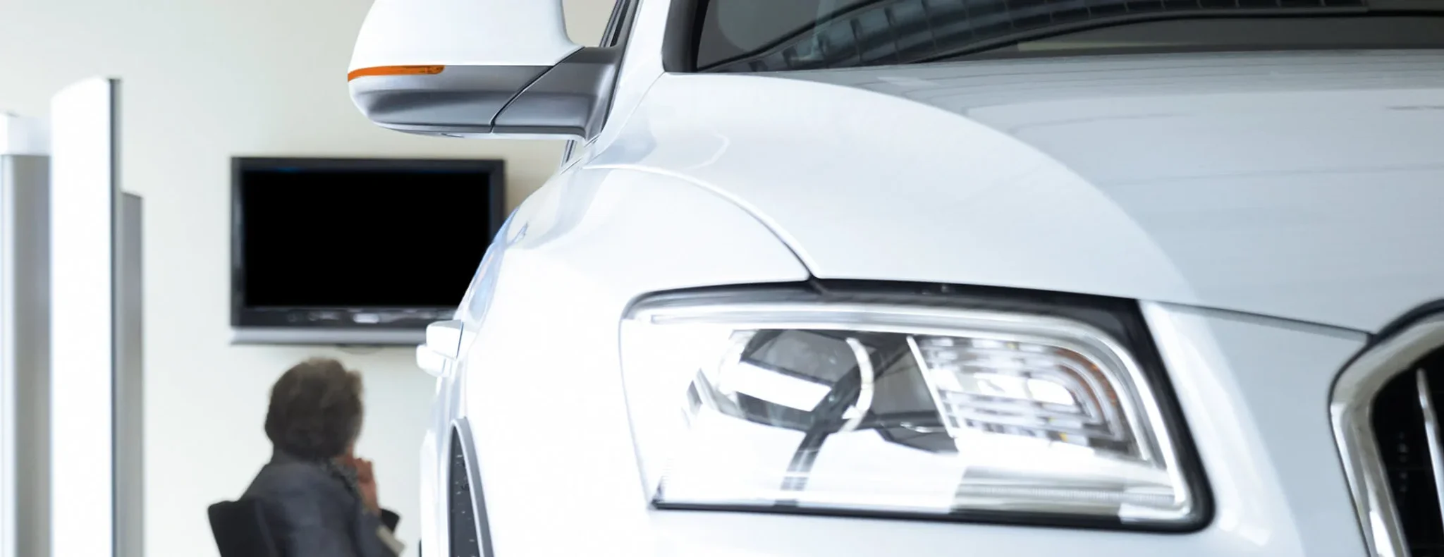 Detailansicht des Frontscheinwerfer eines Audi