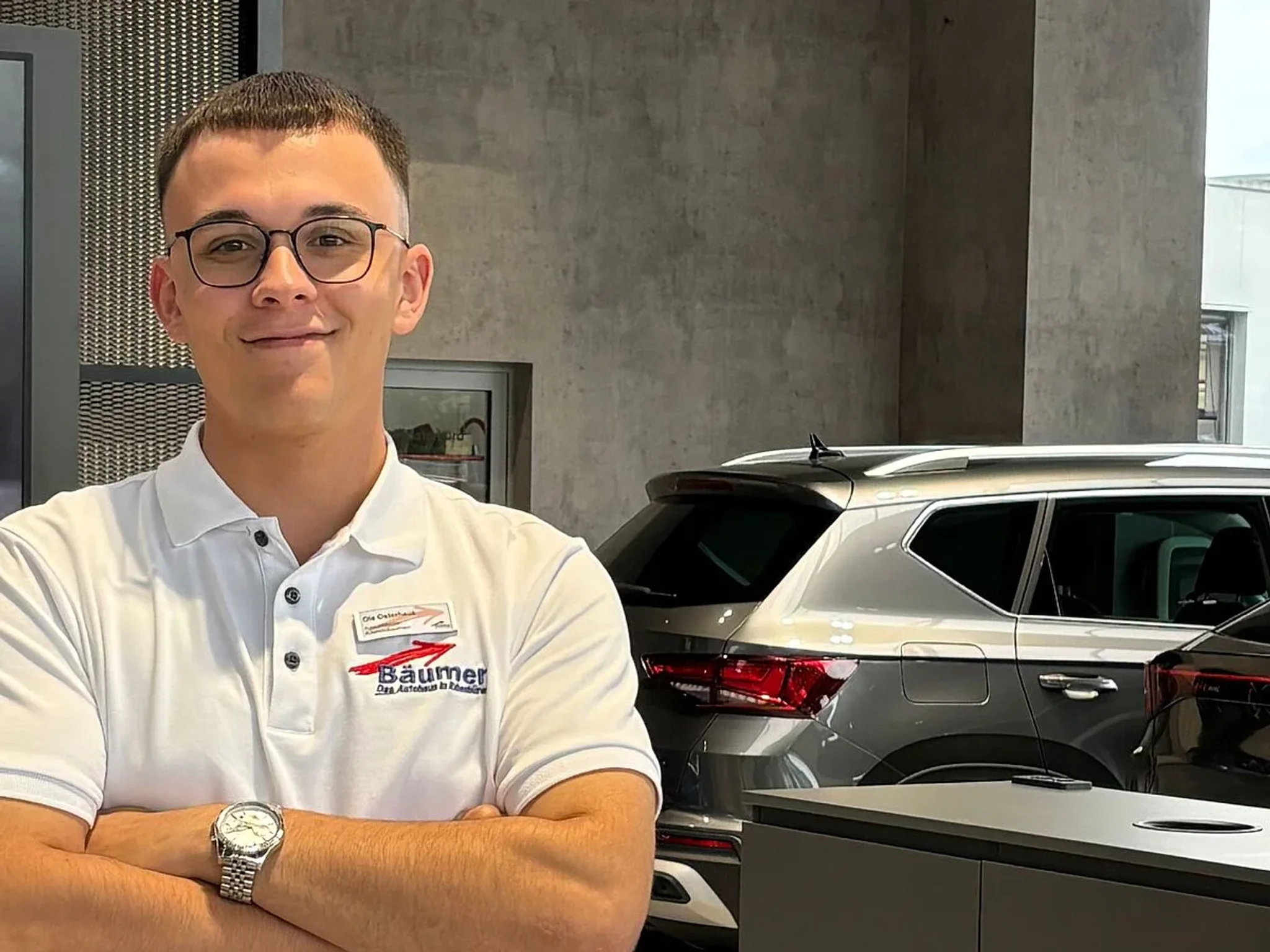 auszubildender im Autohaus Bäumer