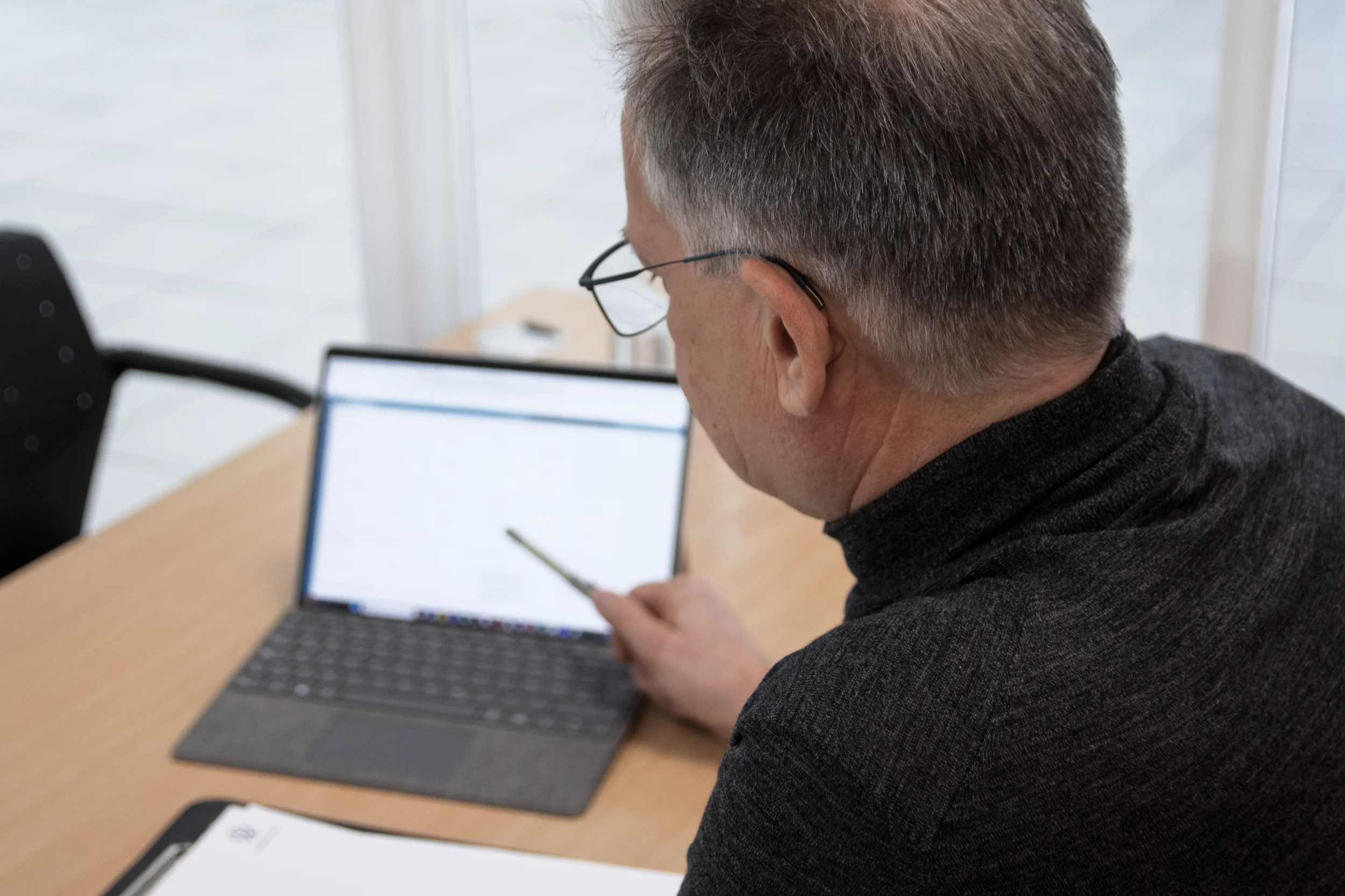 Blick auf FMS-Tablet