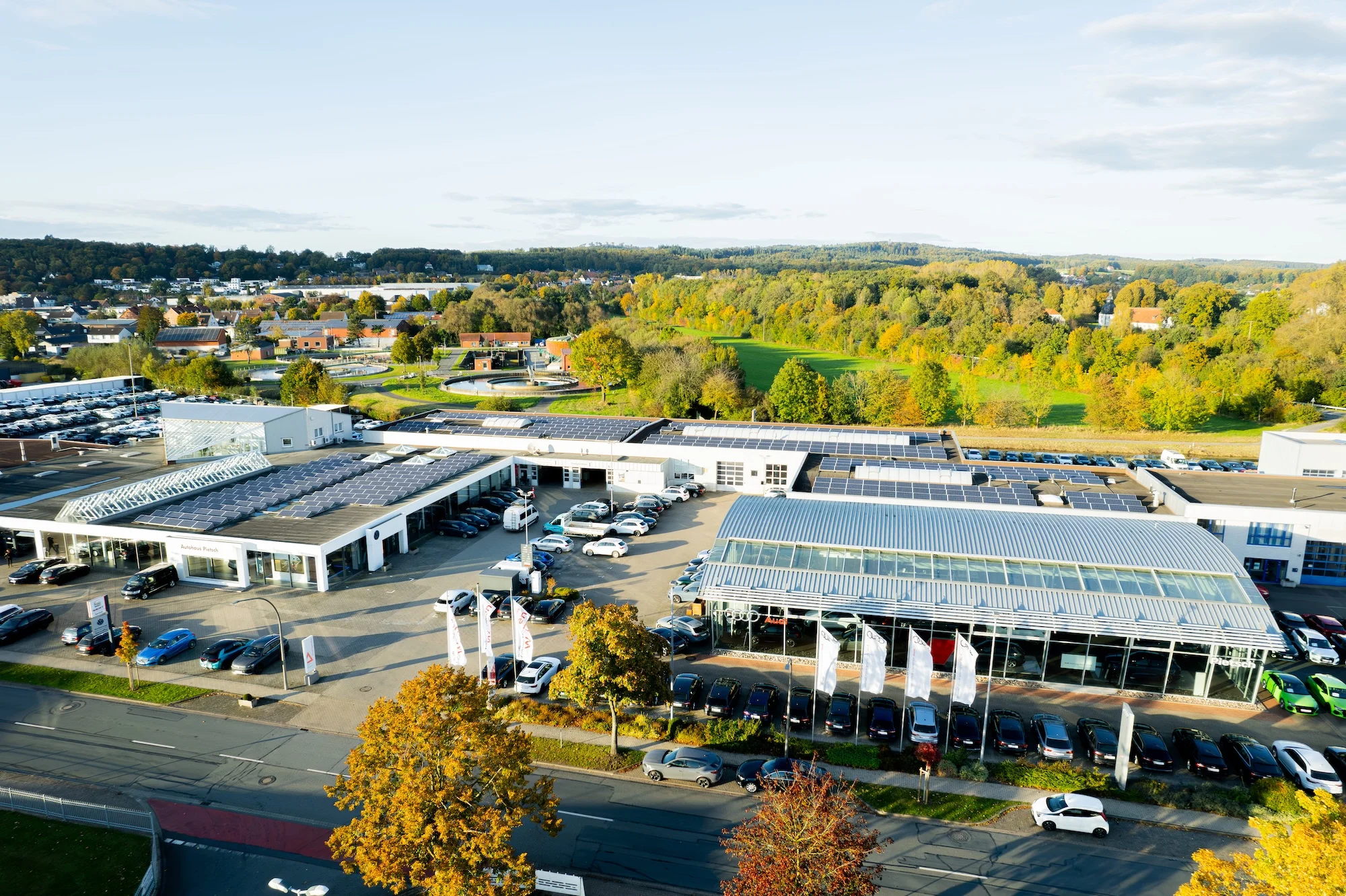 Autohaus Pietsch-Luftaufnahme