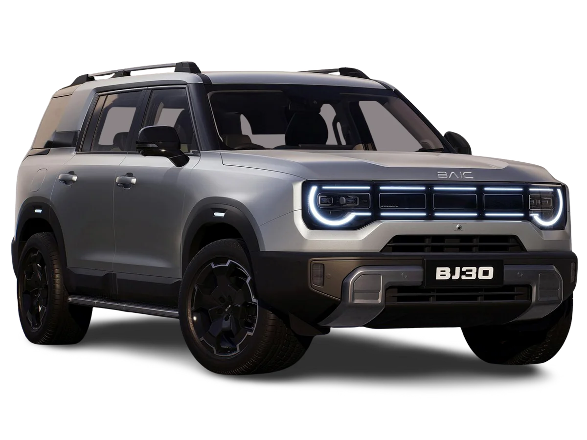 baic bj30 in grau von vorn rechts fotografiert