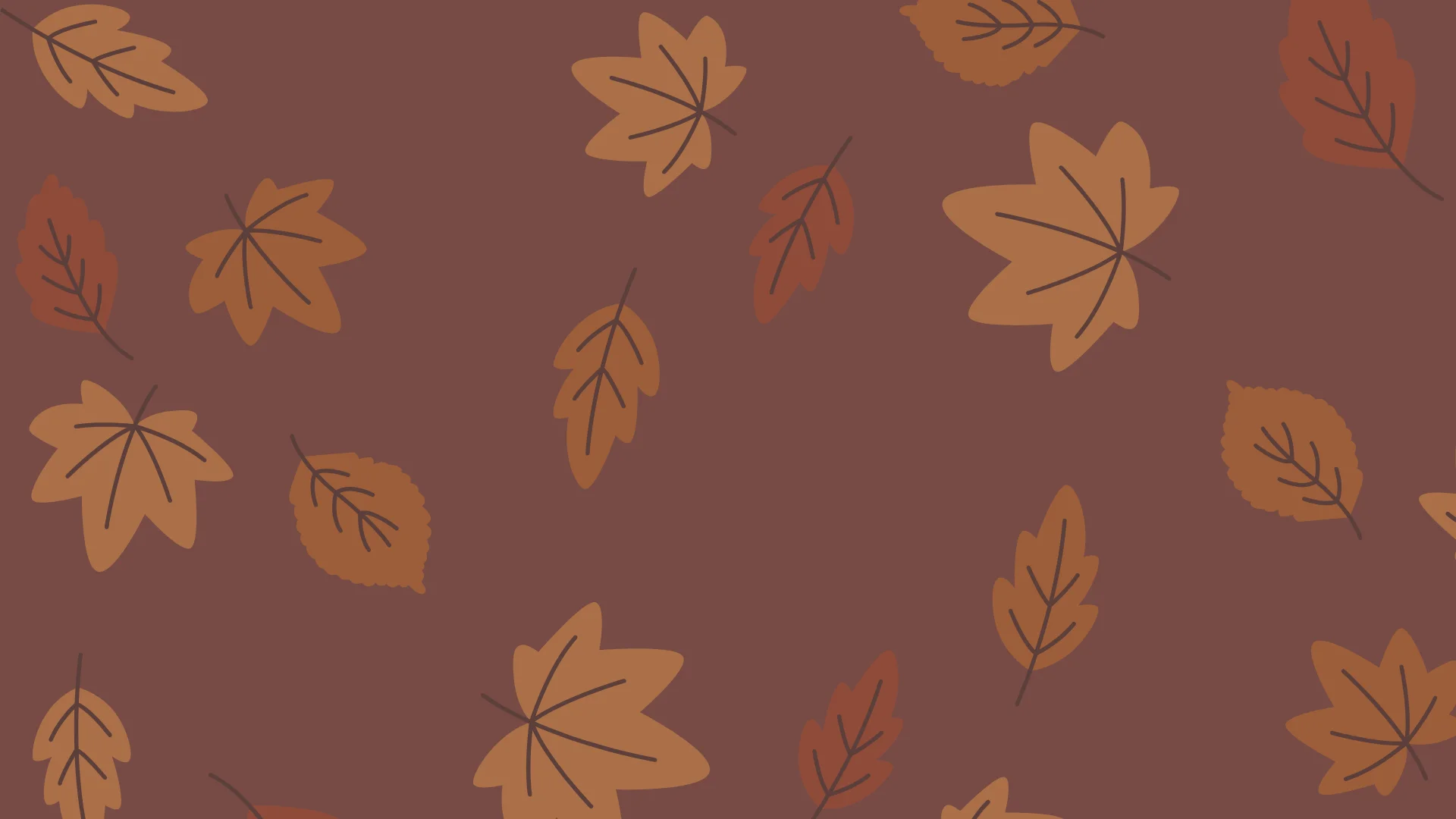 Herbstliches Banner mit fallenden Blättern in warmen Braun- und Orangetönen.