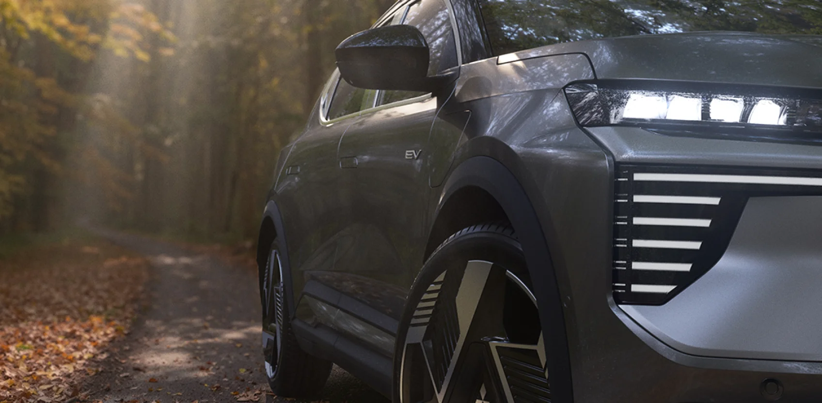 Mitsubishi Eclipse, Detailansicht, Scheinwerfer und Stoßfänger vorne rechts