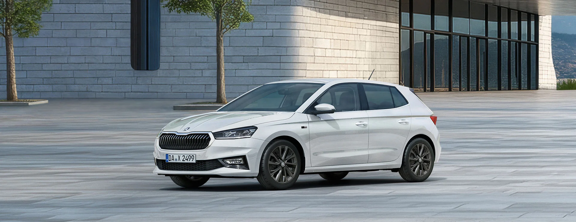 Škoda Fabia in weiß