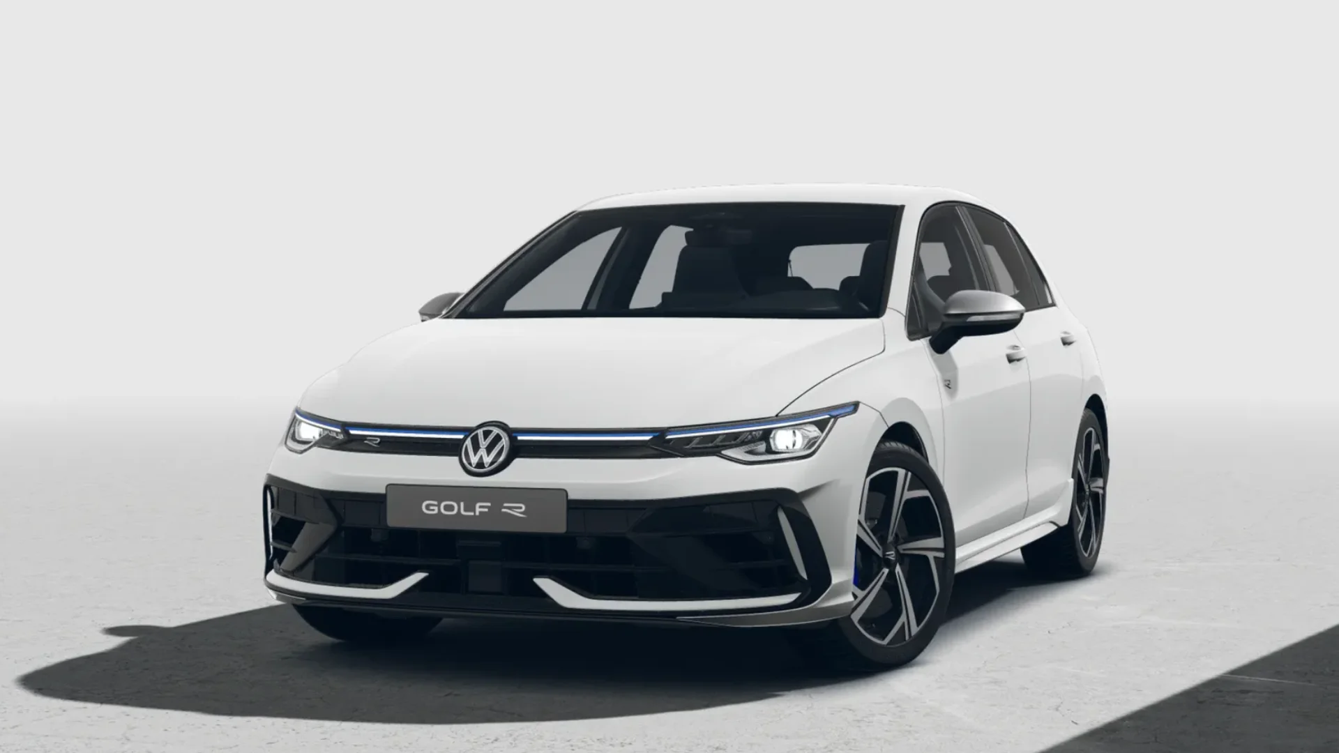 Golf R in der seitlichen Frontansicht