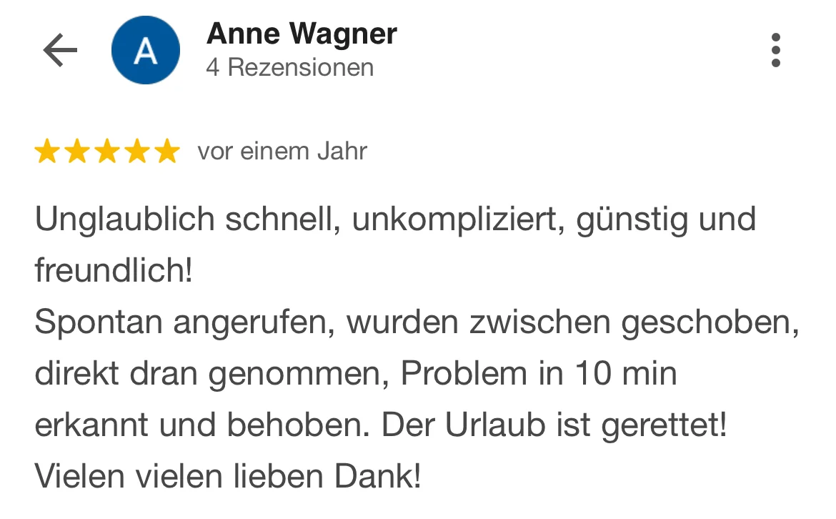 Google Bewertung für Caravan Center Nord Silberstedt von Anne Wagner