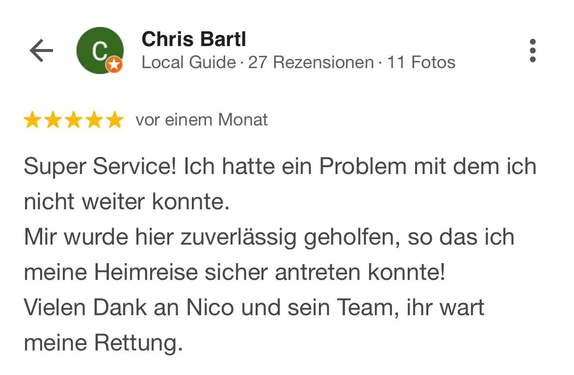 Google Bewertung für Caravan Center Nord Heide von Chris Bartl