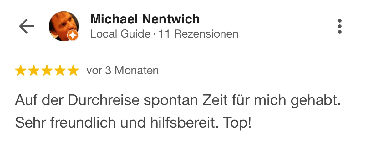 Google Bewertung für Caravan Center Nord Silberstedt von Michael Nentwich