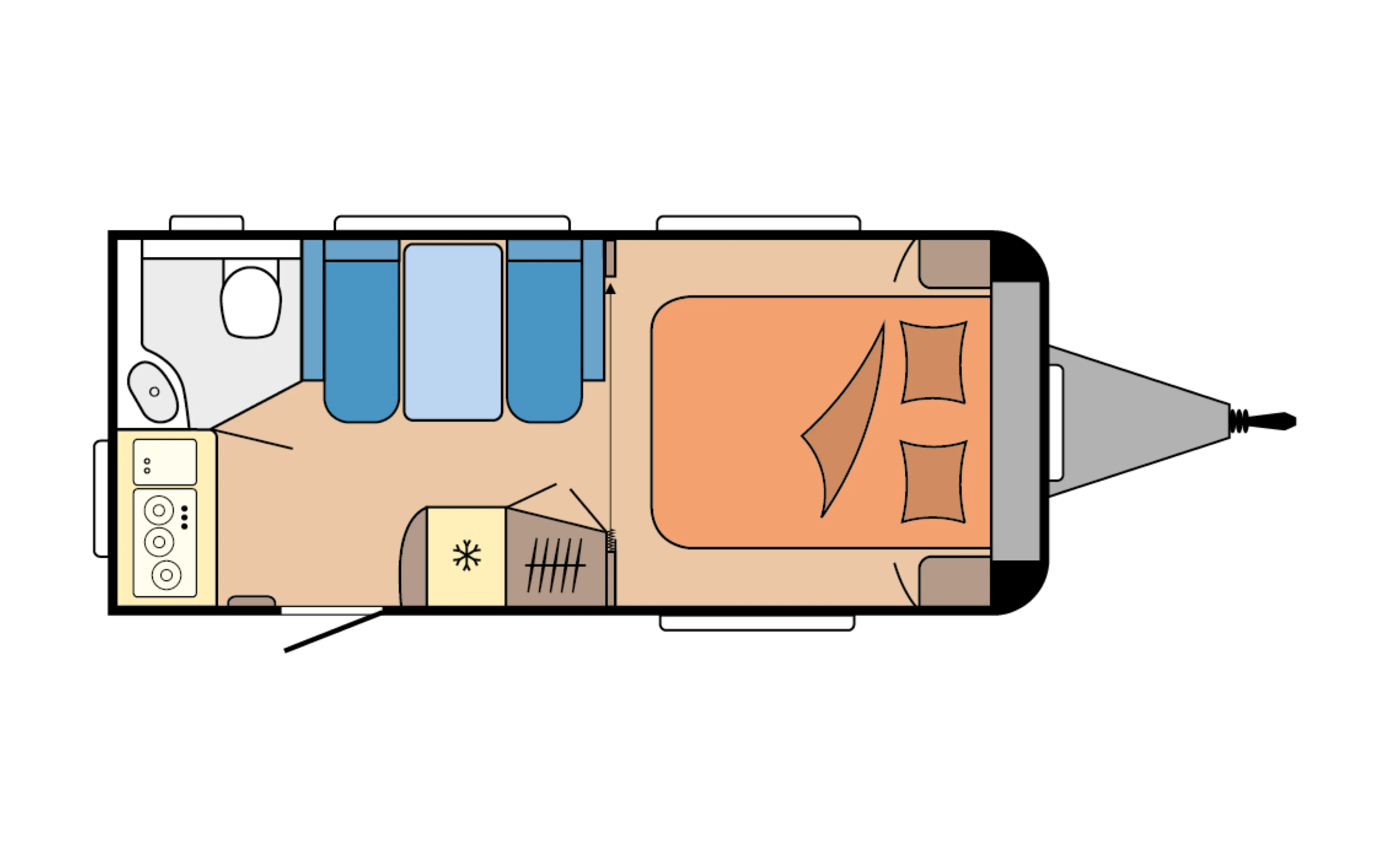 Grundriss: Hobby DE LUXE 460 SFf