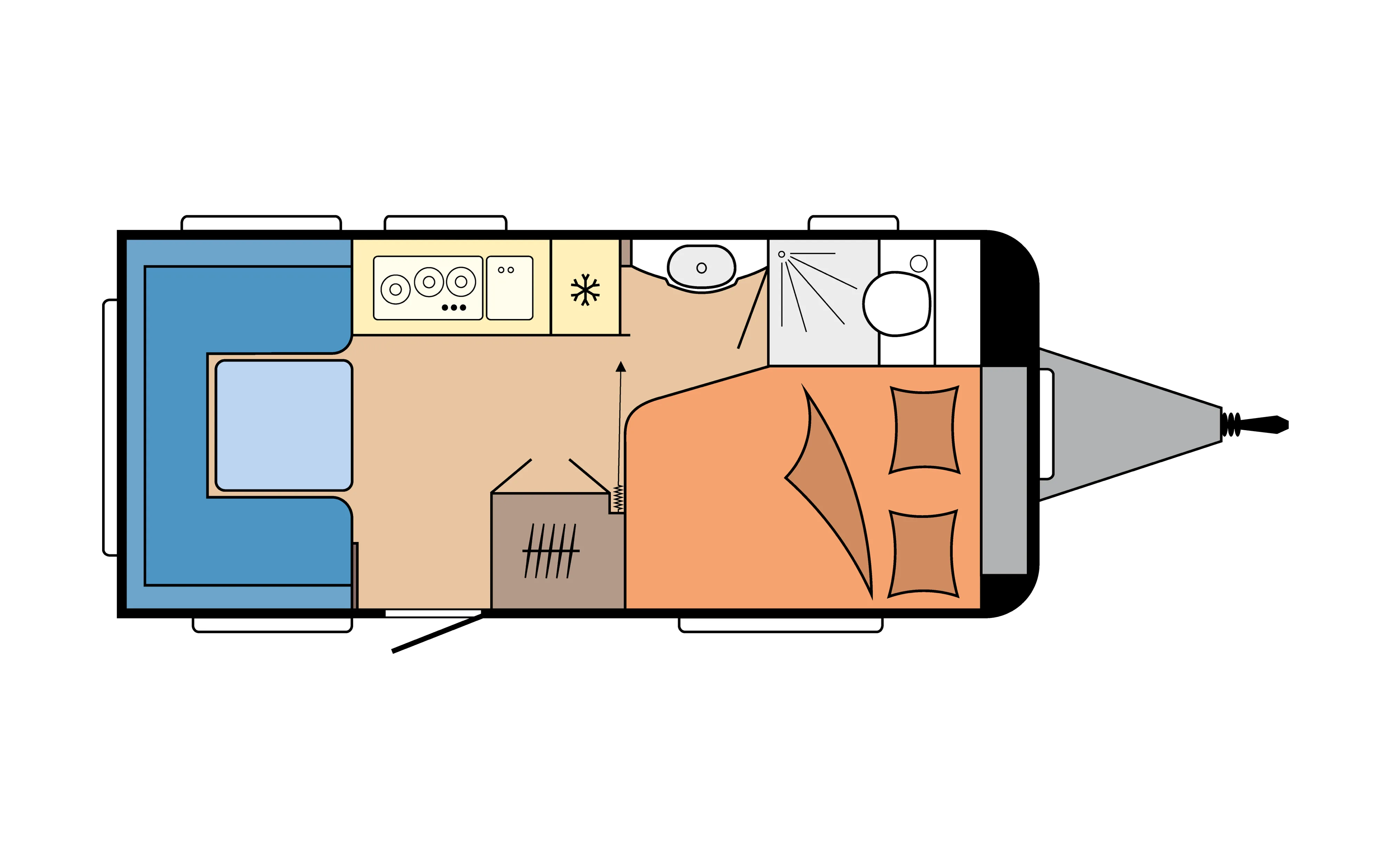 Grundriss: Hobby DE LUXE 460 UFe 