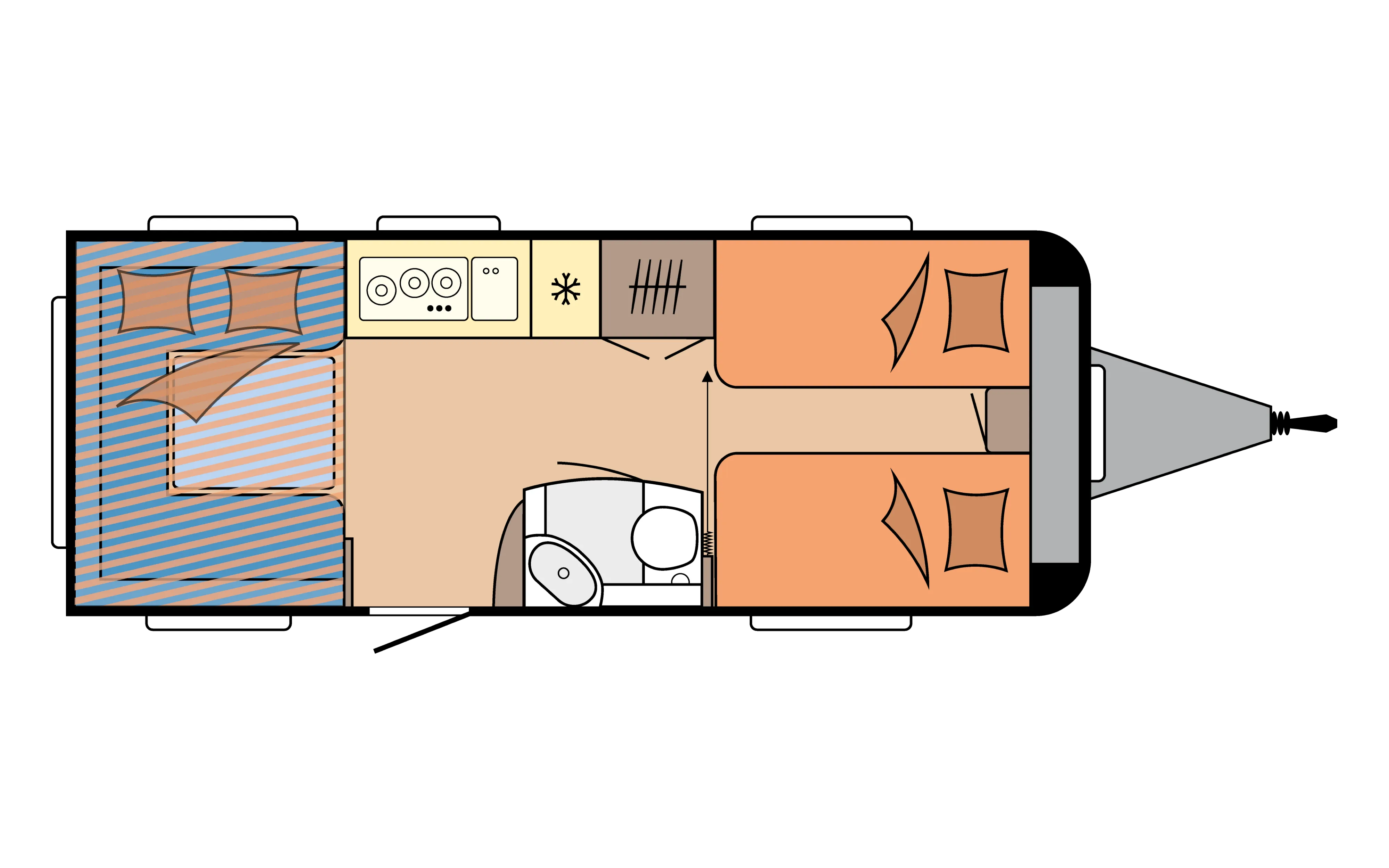 Grundriss: Hobby DE LUXE 515 UHL