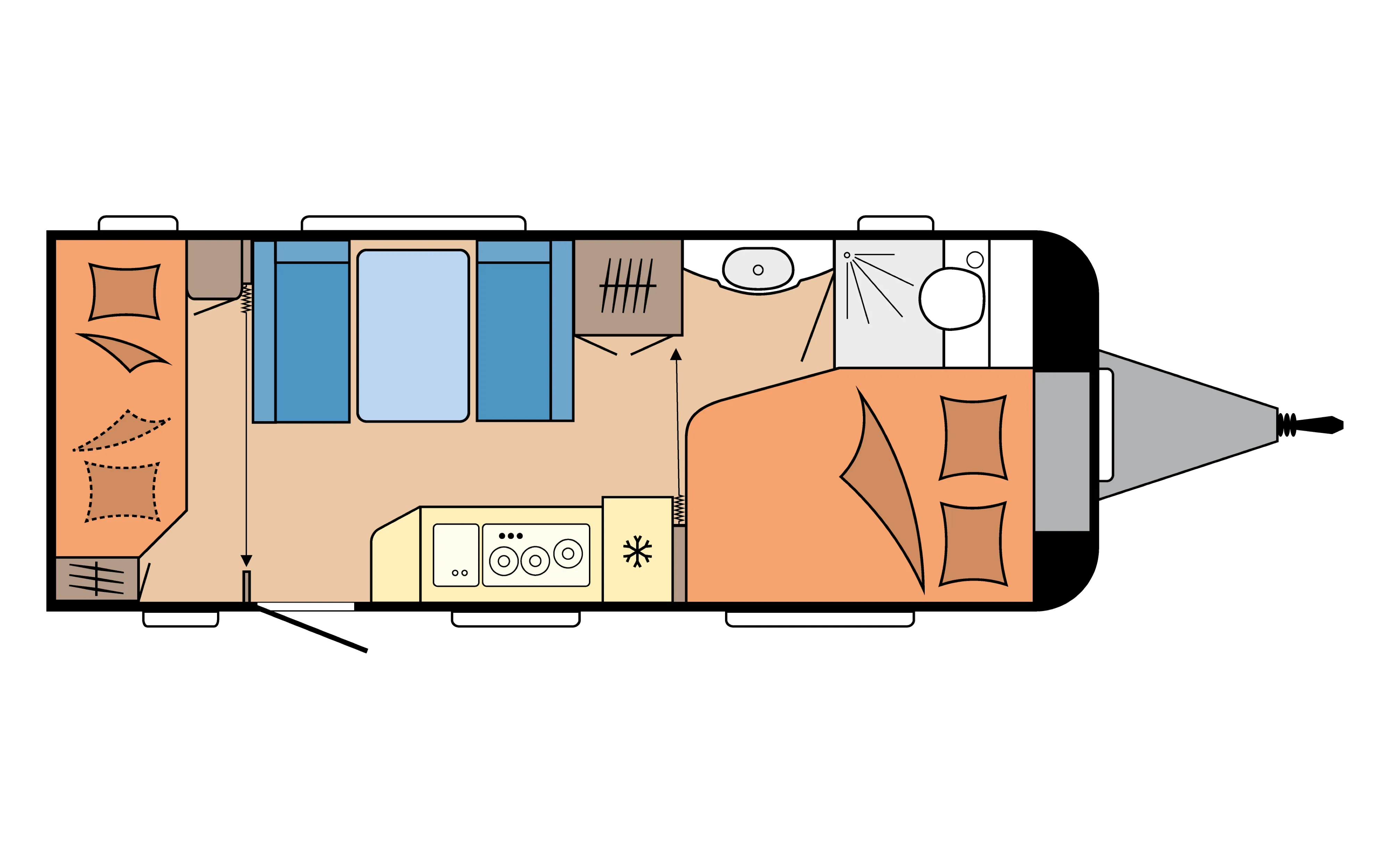 Grundriss: Hobby DE LUXE 540 KMFe