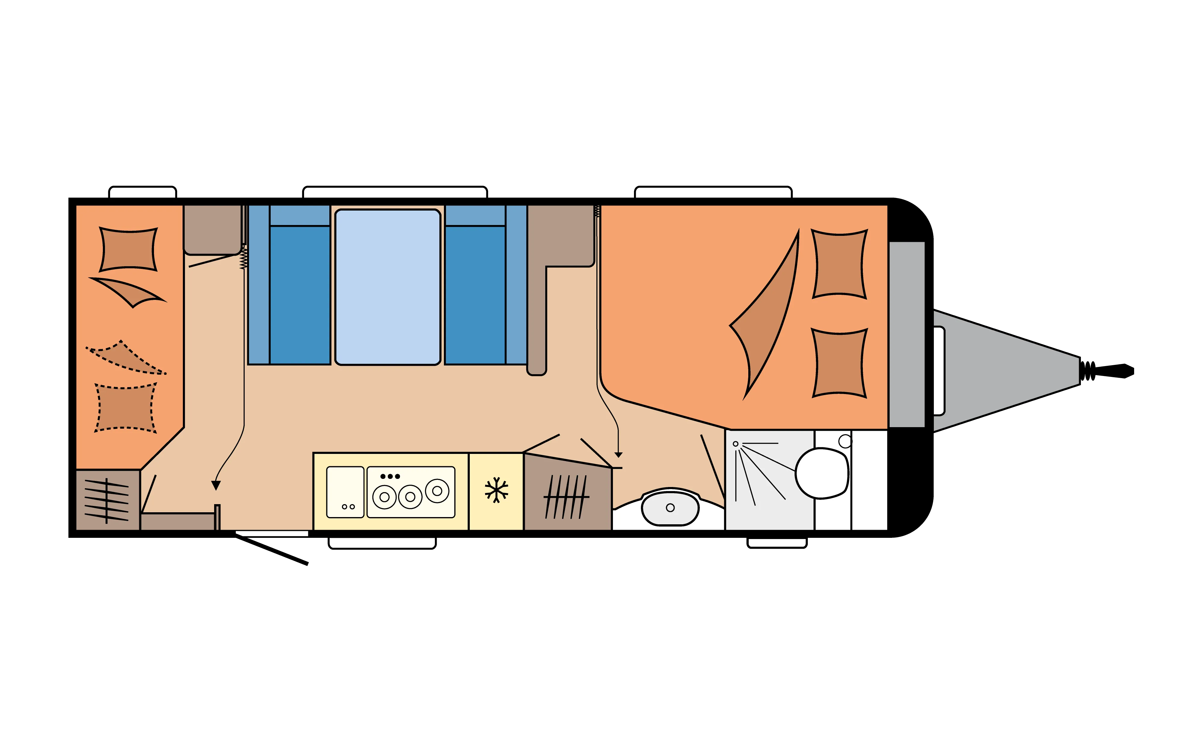 Grundriss: Hobby DE LUXE 560 KMFe