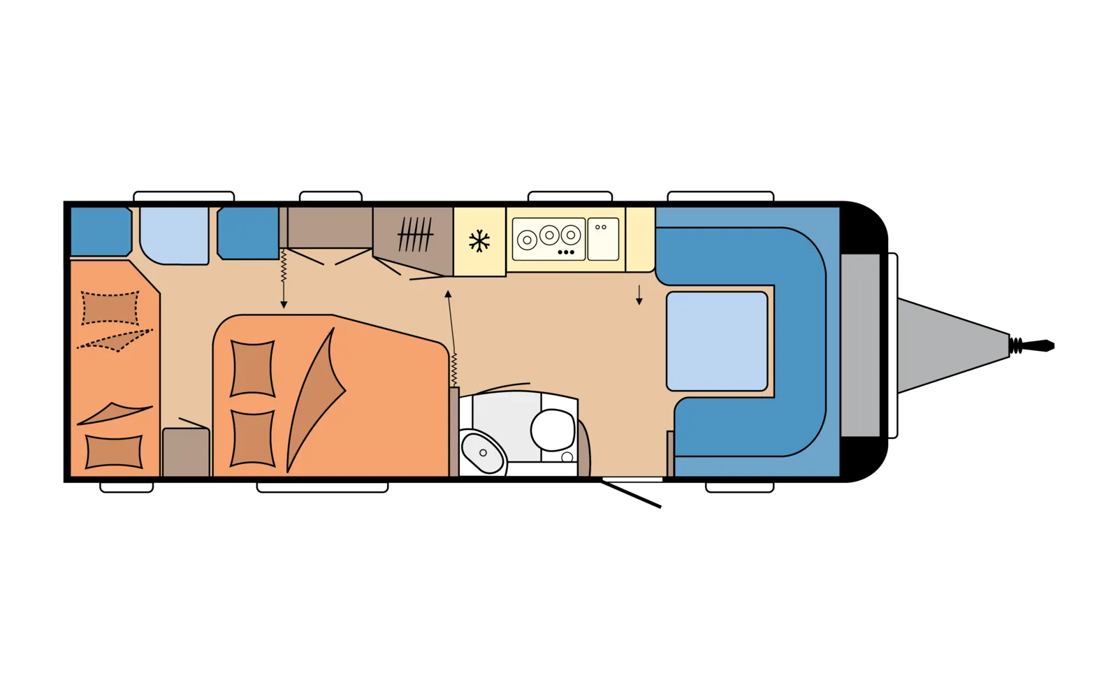 Hobby PRESTIGE 650 KFU Grundriss