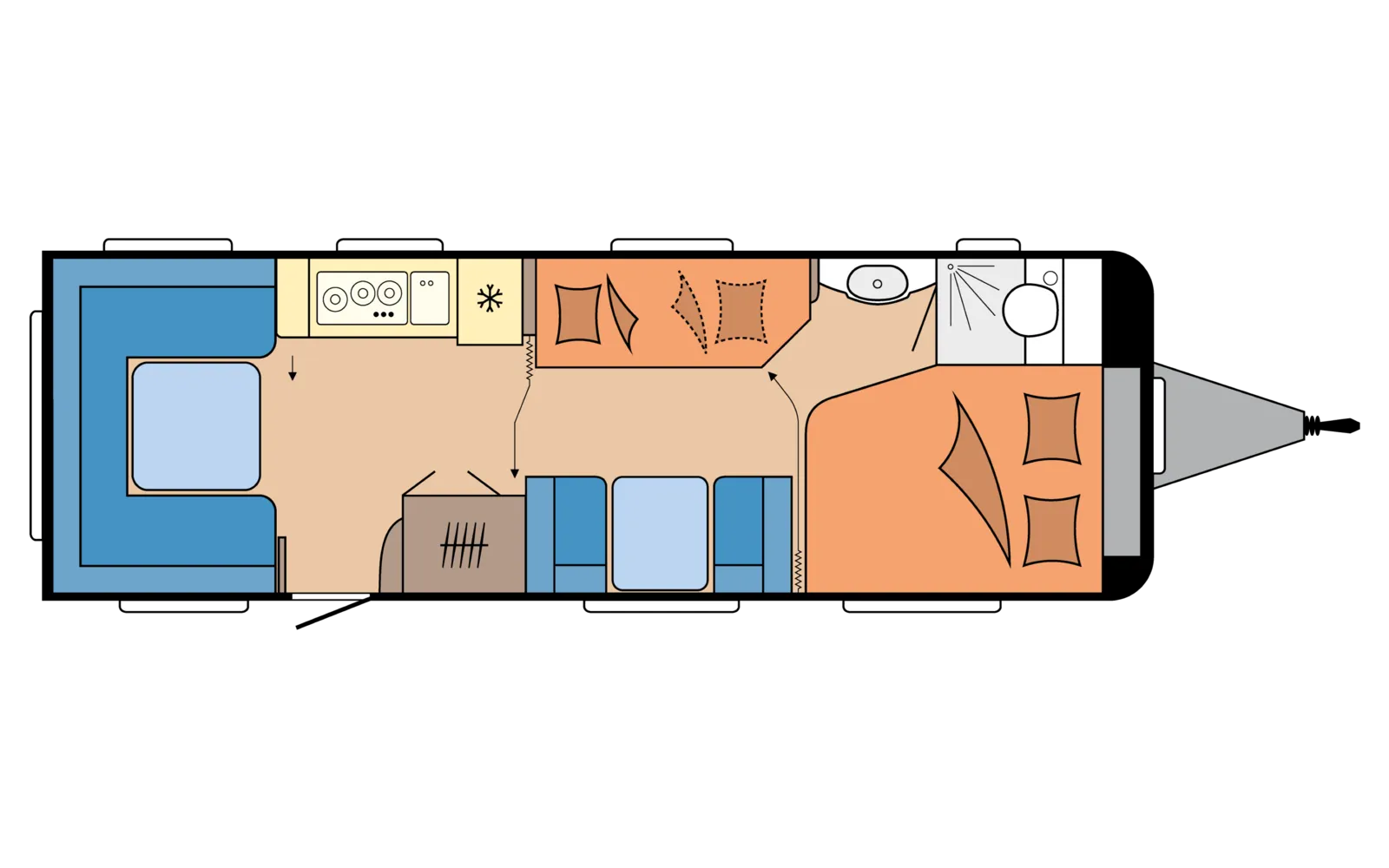 Hobby PRESTIGE 720 UKFe Grundriss
