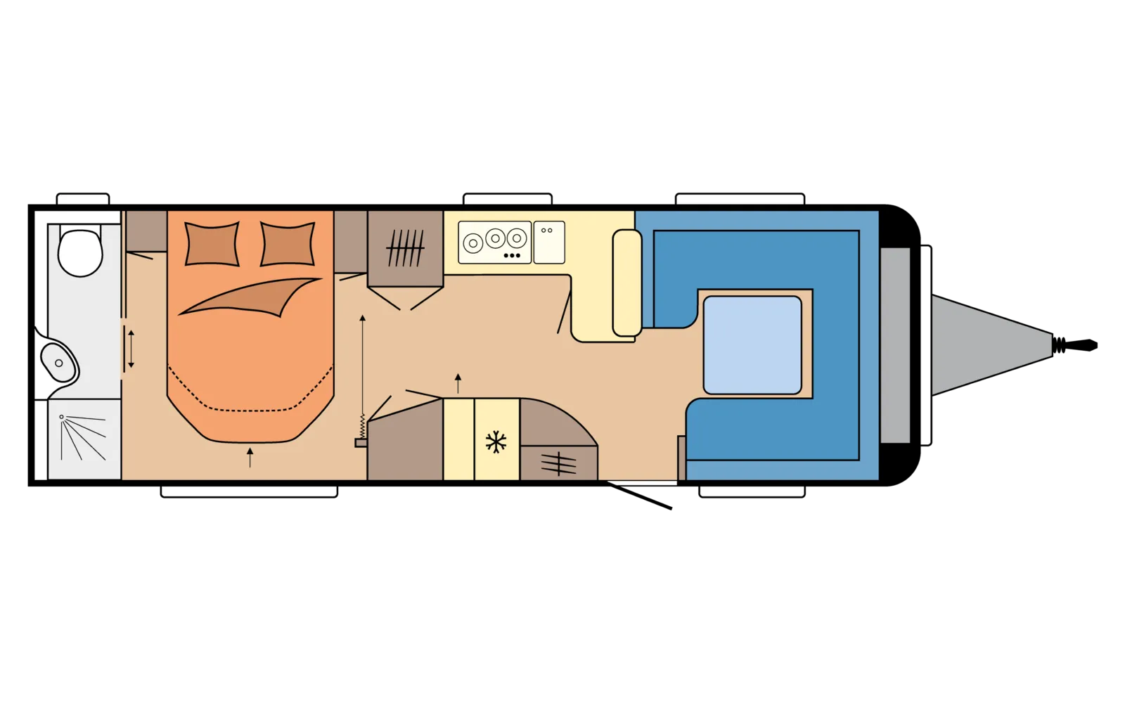 Hobby PRESTIGE 720 WQC Grundriss