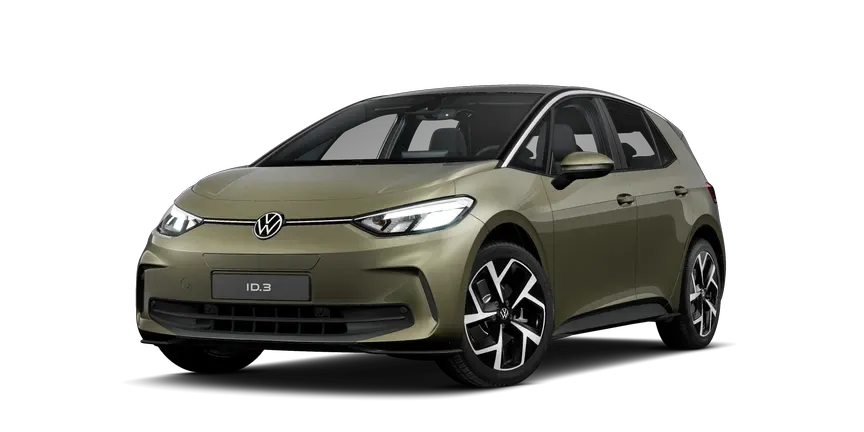 VW ID.3 in braun metallic  von vorne links fotografiert