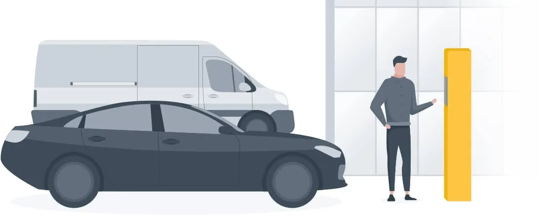 Servicestation Zeichnung