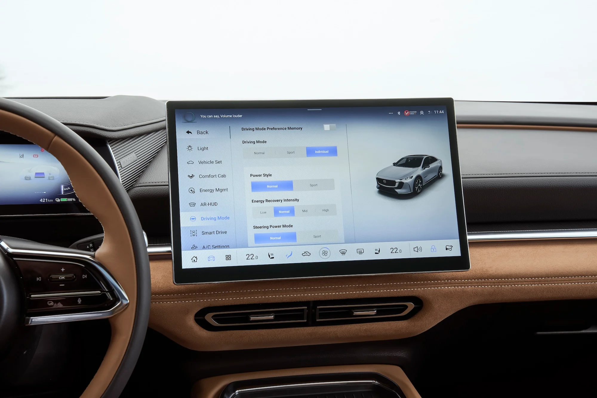 mazda-6e-detailansicht des Zentral-Display