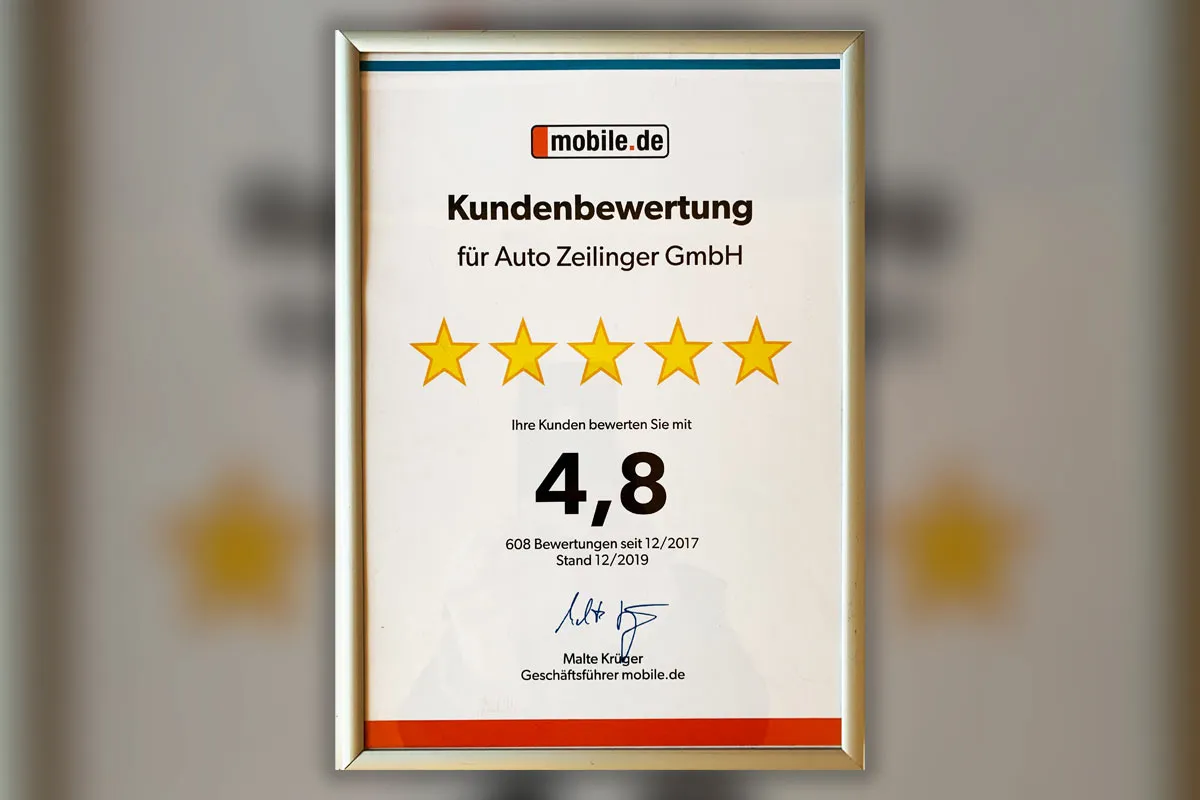 Auszeichnung von mobile.de für 2019