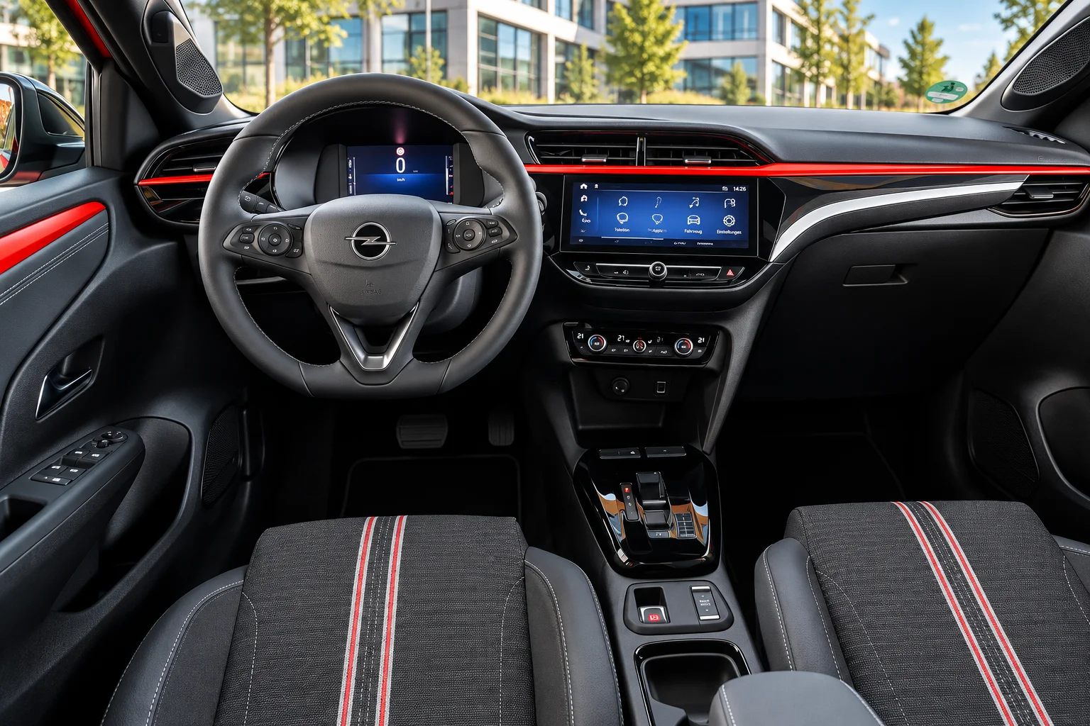Modernes Opel-Cockpit mit rotem Akzent trim.png Dieses Bild wurde mit KI generiert oder bearbeitet