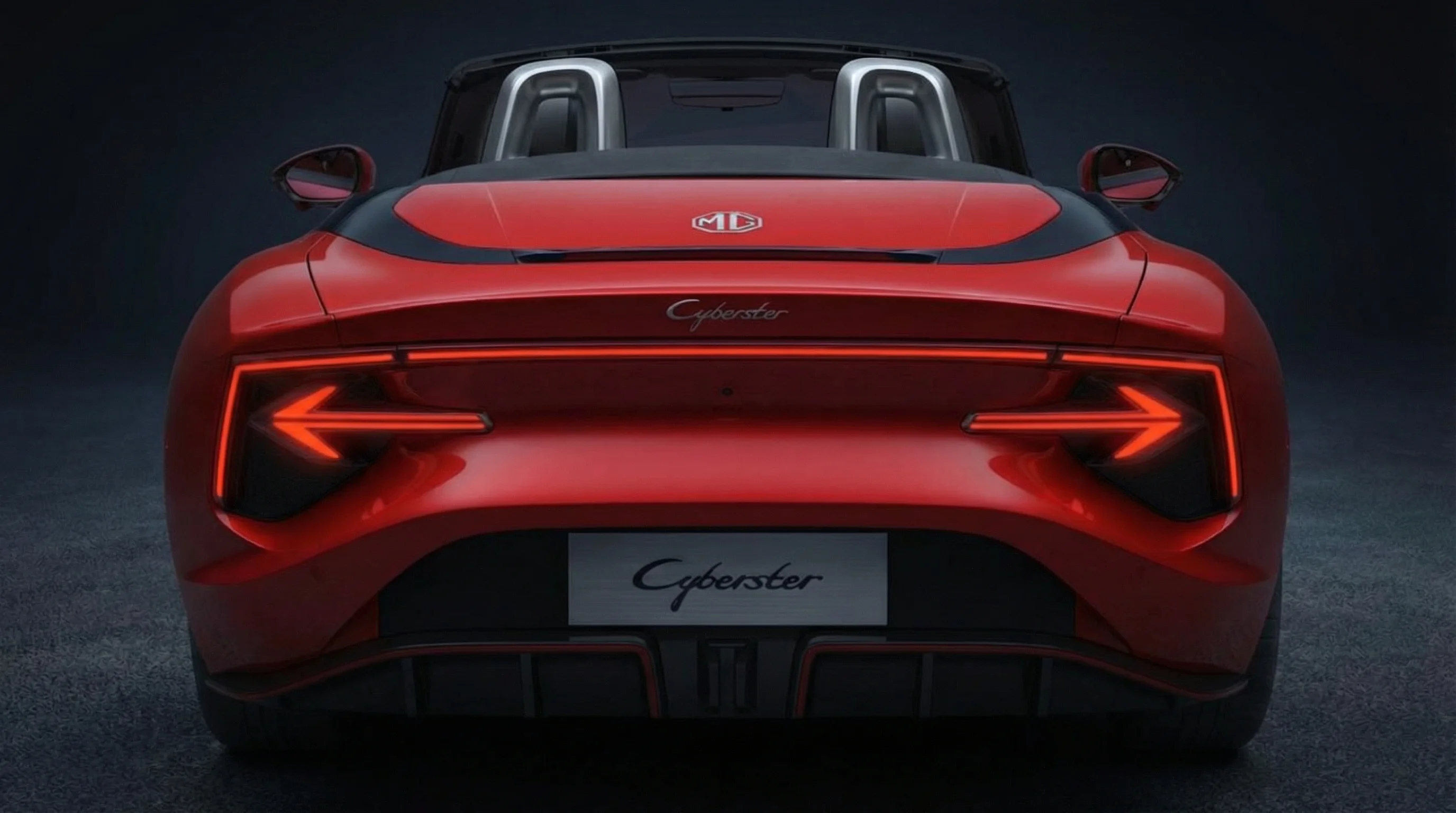 MG Cyberster - in rot von hinten