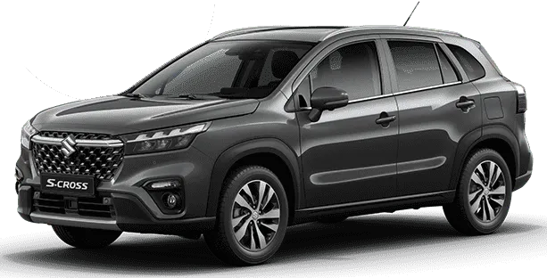 Suzuki S-Cross in Grau Ansicht von links.
