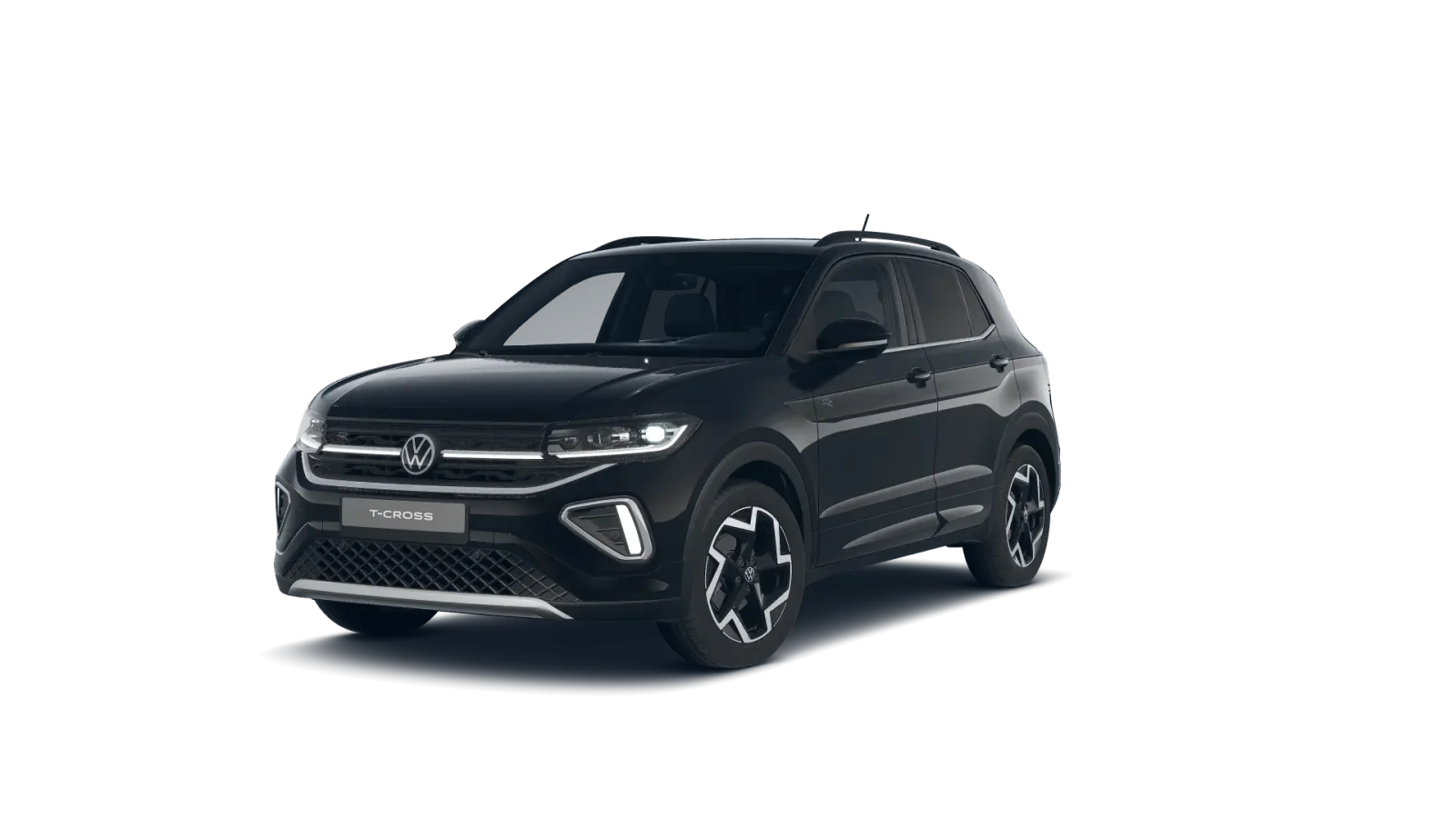 Schwarzer T-Cross Frontansicht