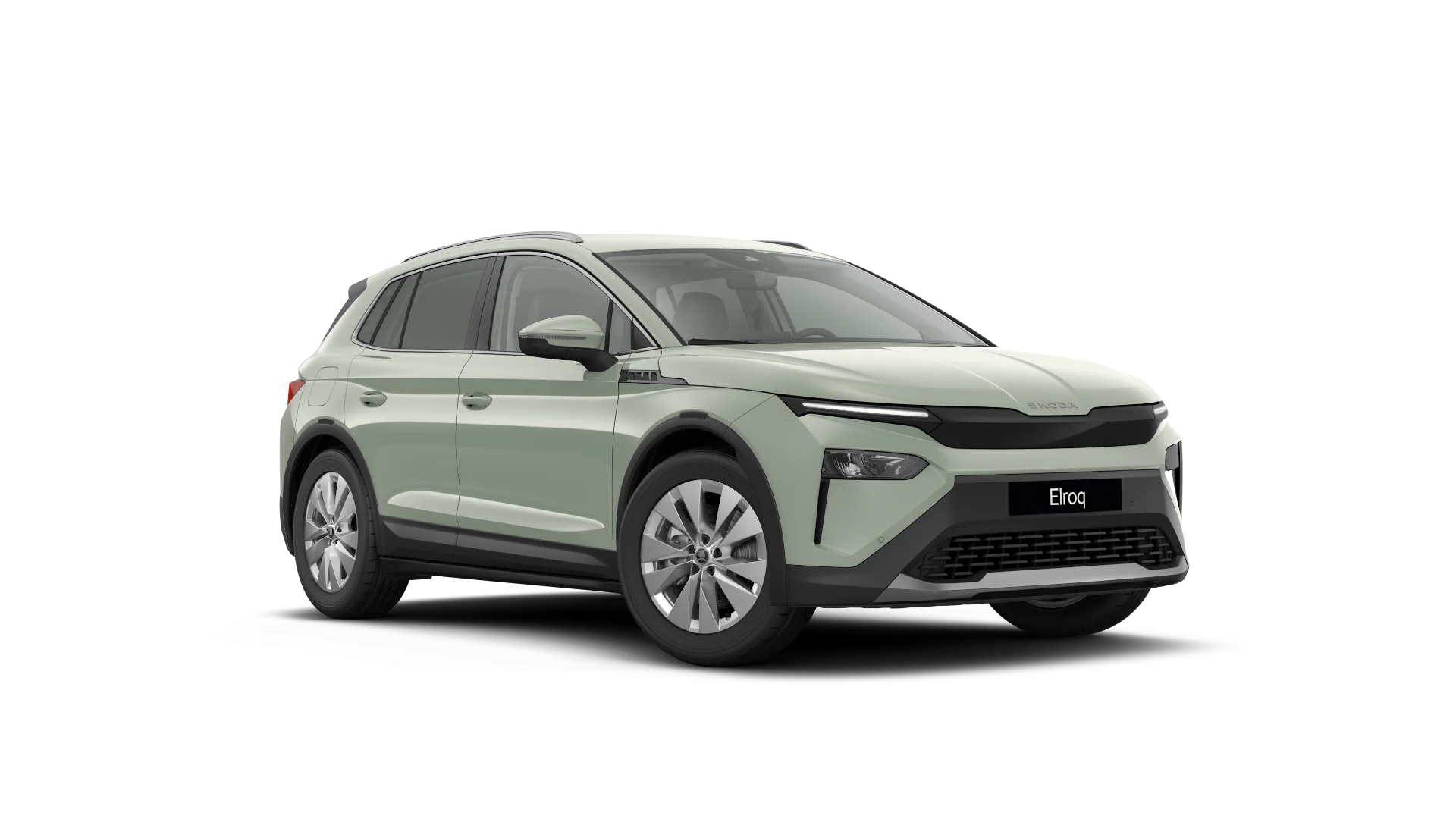 Skoda Elroq Selection in 45-Grad Sicht von vorne rechts