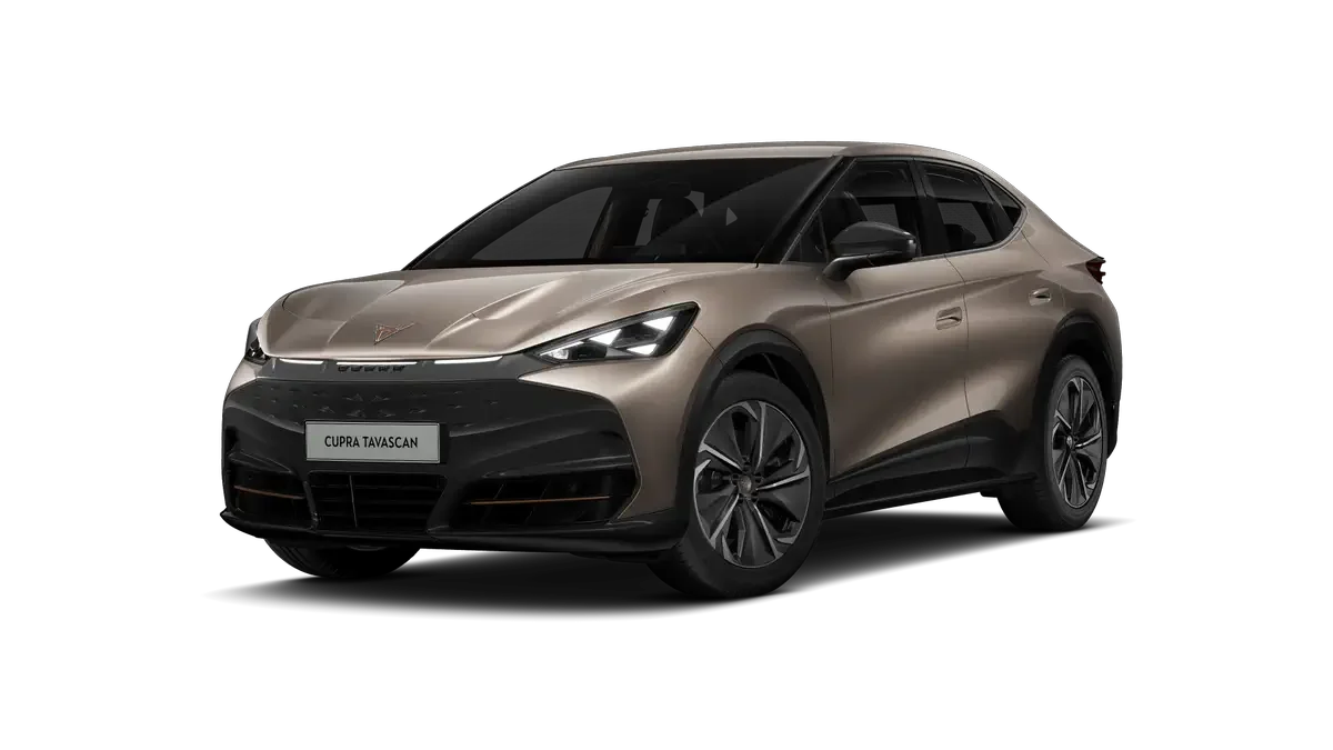 CUPRA Tavascan VZ in Frontansicht mit sportlicher Optik und markanten Designlinien