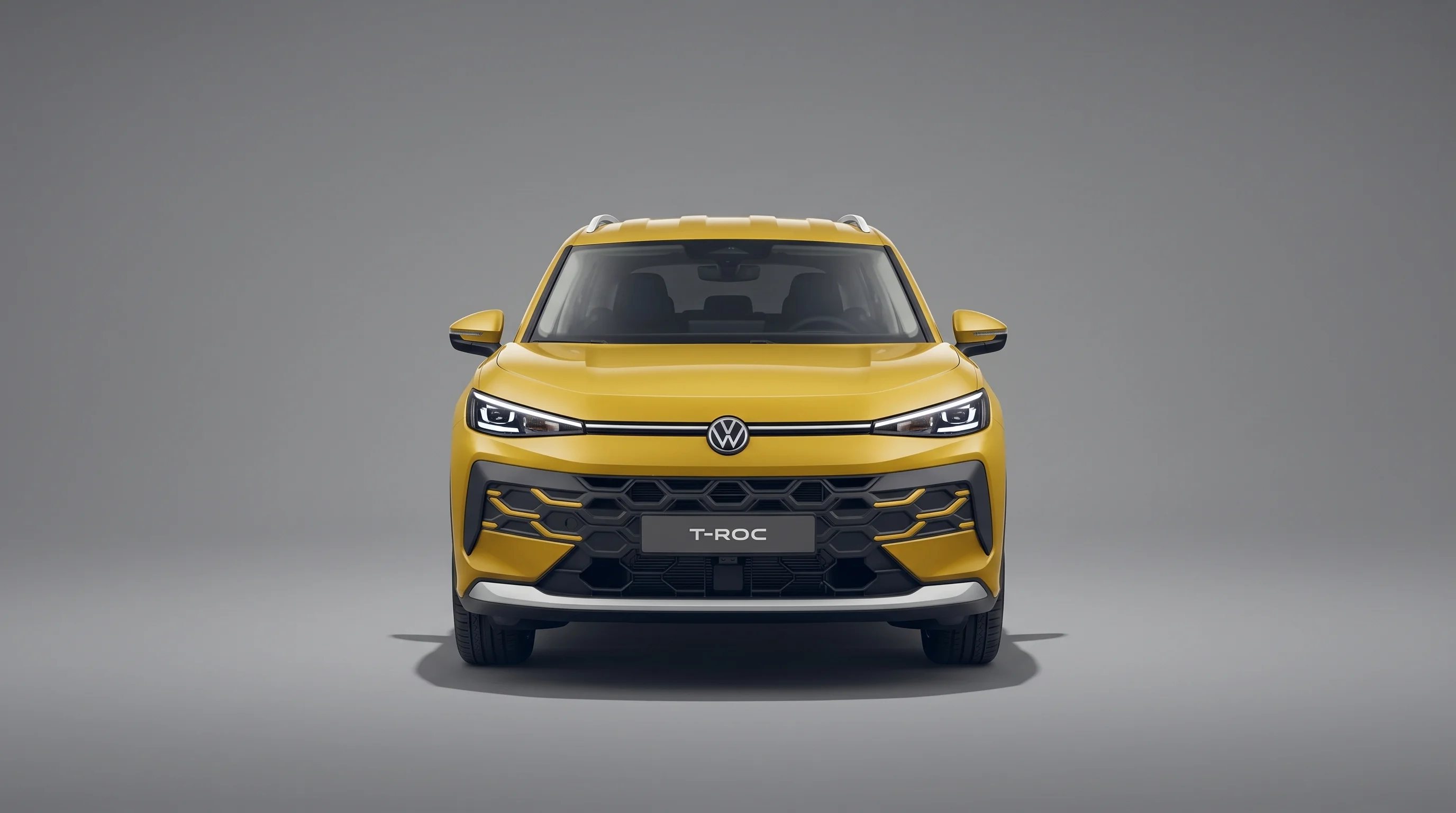 VW T- Roc in Gelb Ansicht von vorn